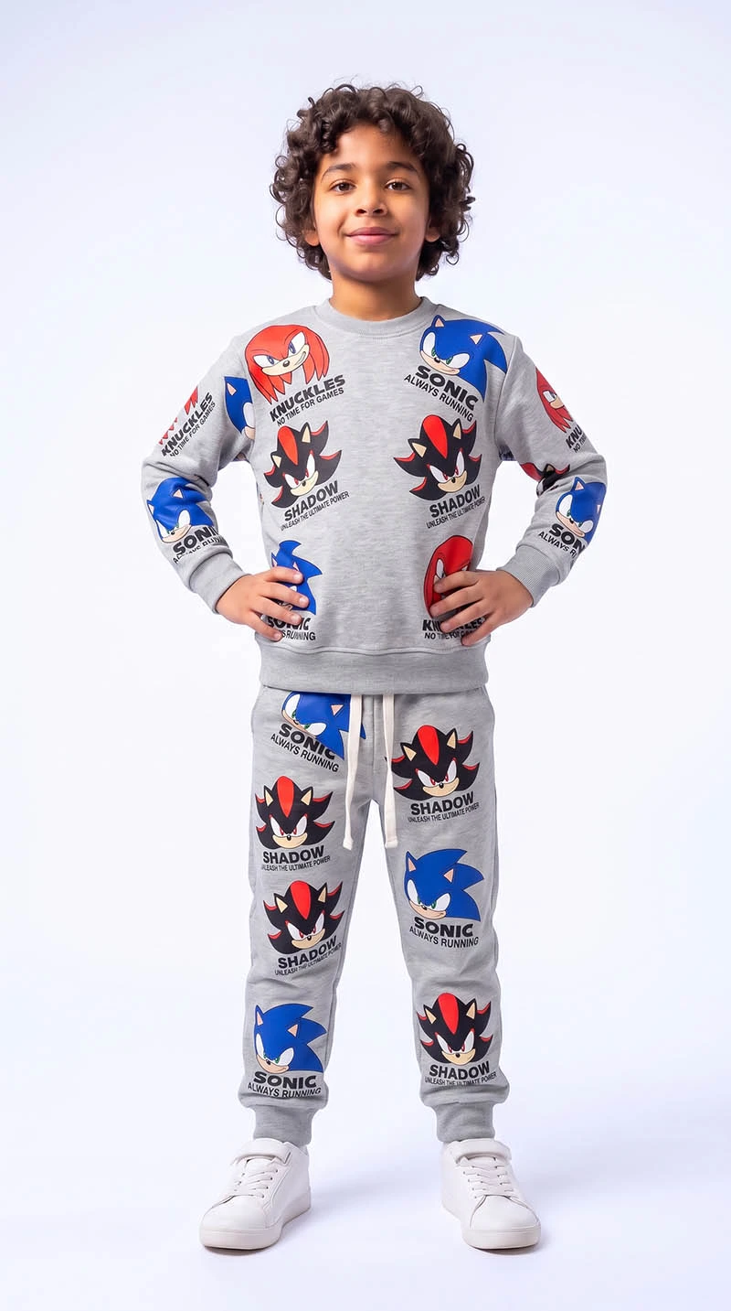 Ensemble 3D Sonic Gris en premuim montonet Turc-Ref-Sonic-Gris-2811