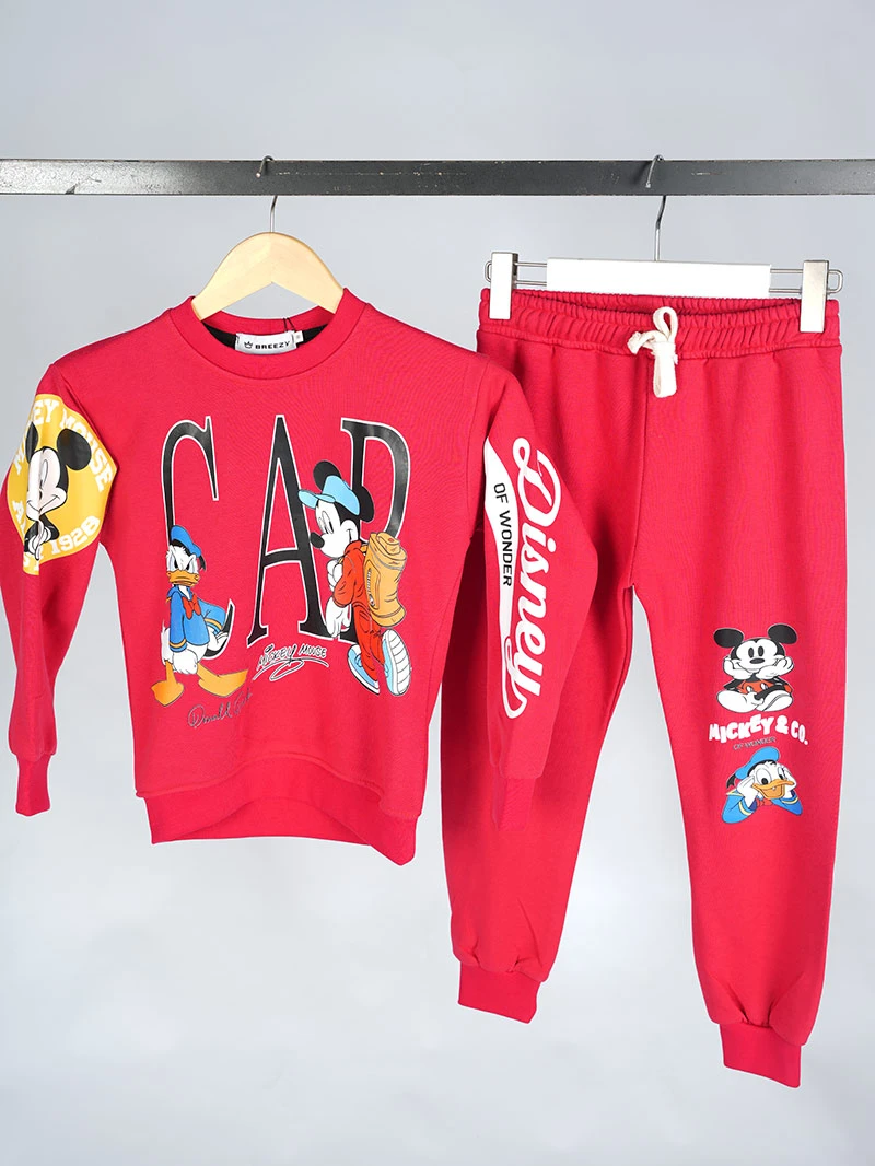 Ensemble 3D Mickey & Co Rouge en premuim montonet Turc