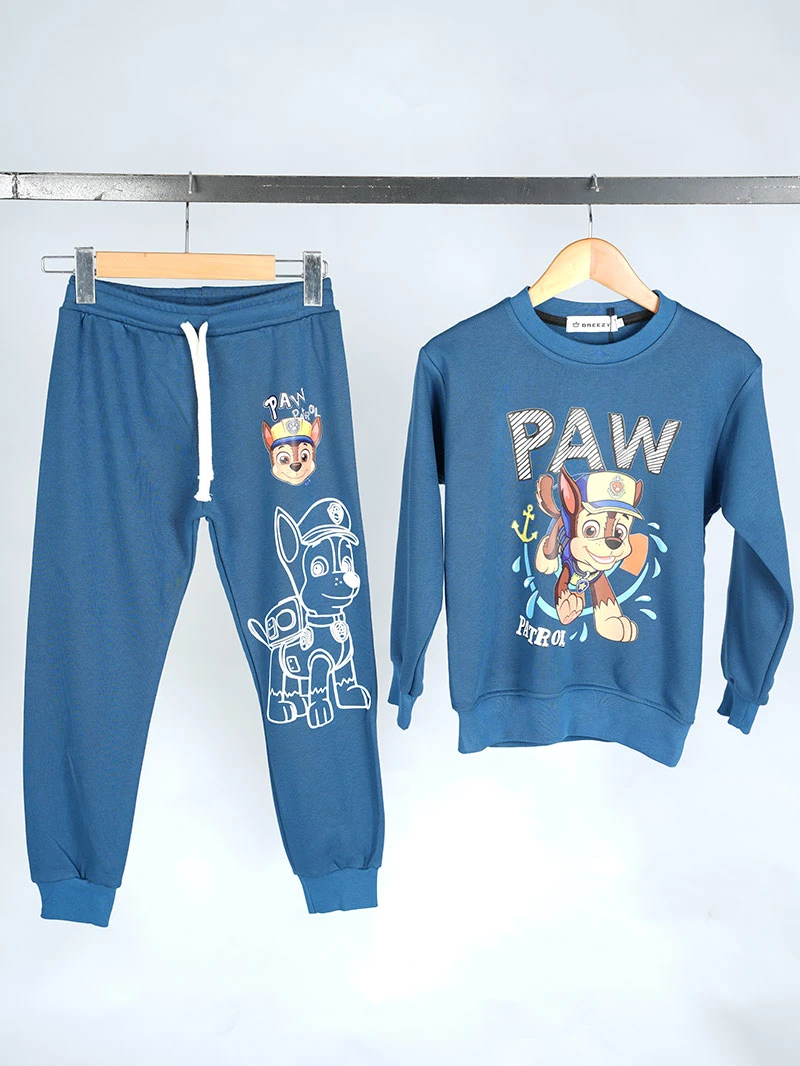 Ensemble 3D PAW PATROL Bleu marine en premuim montonet Turc