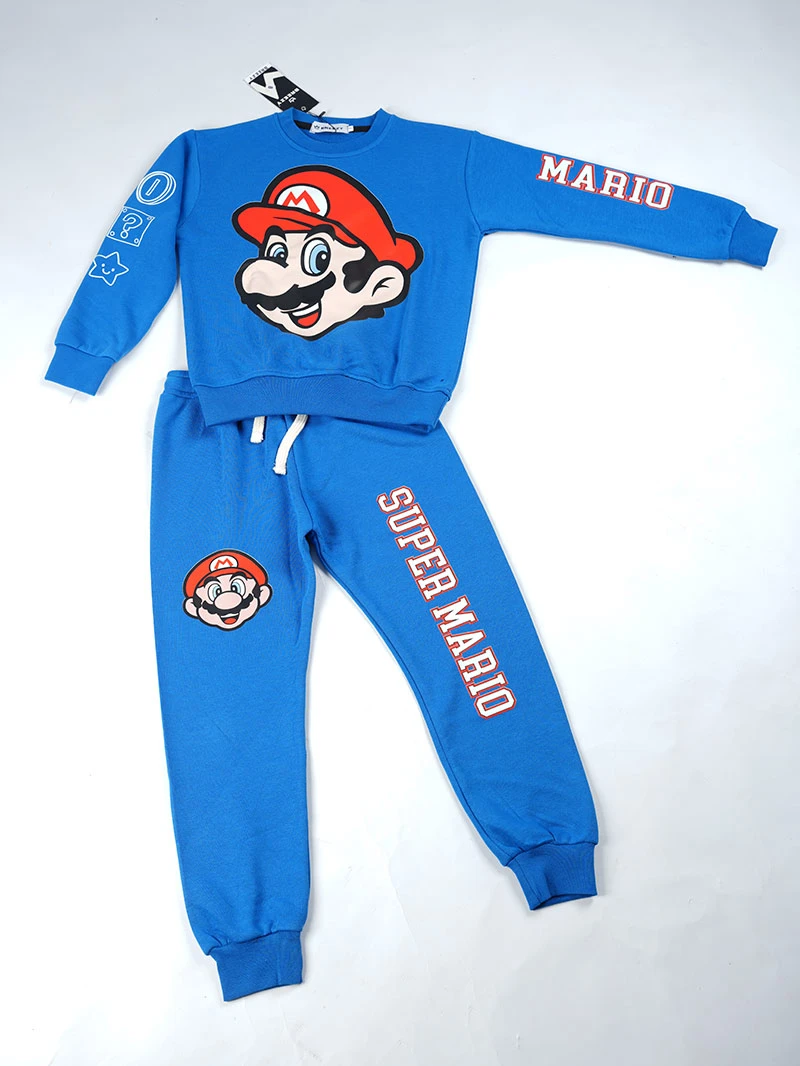 Ensemble 3D Super mario Bleu roi en premuim montonet Turc