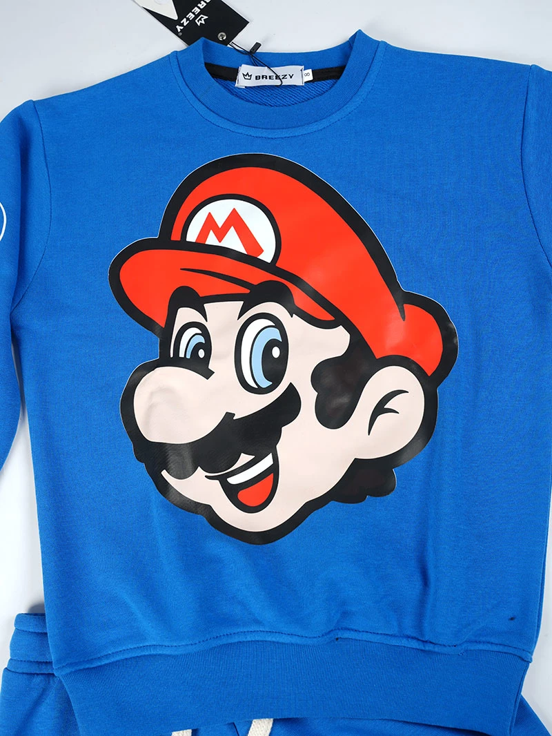 Ensemble 3D Super mario Bleu roi en premuim montonet Turc