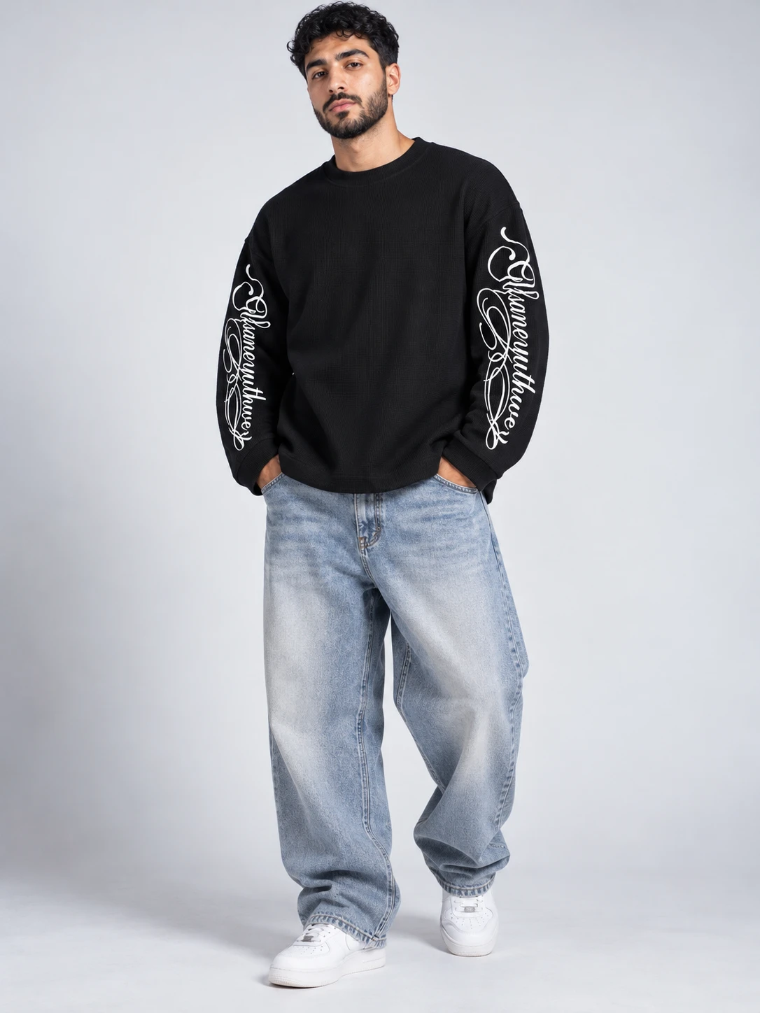 Gothic Graphic Long-Sleeve Sweatshirt Oversize