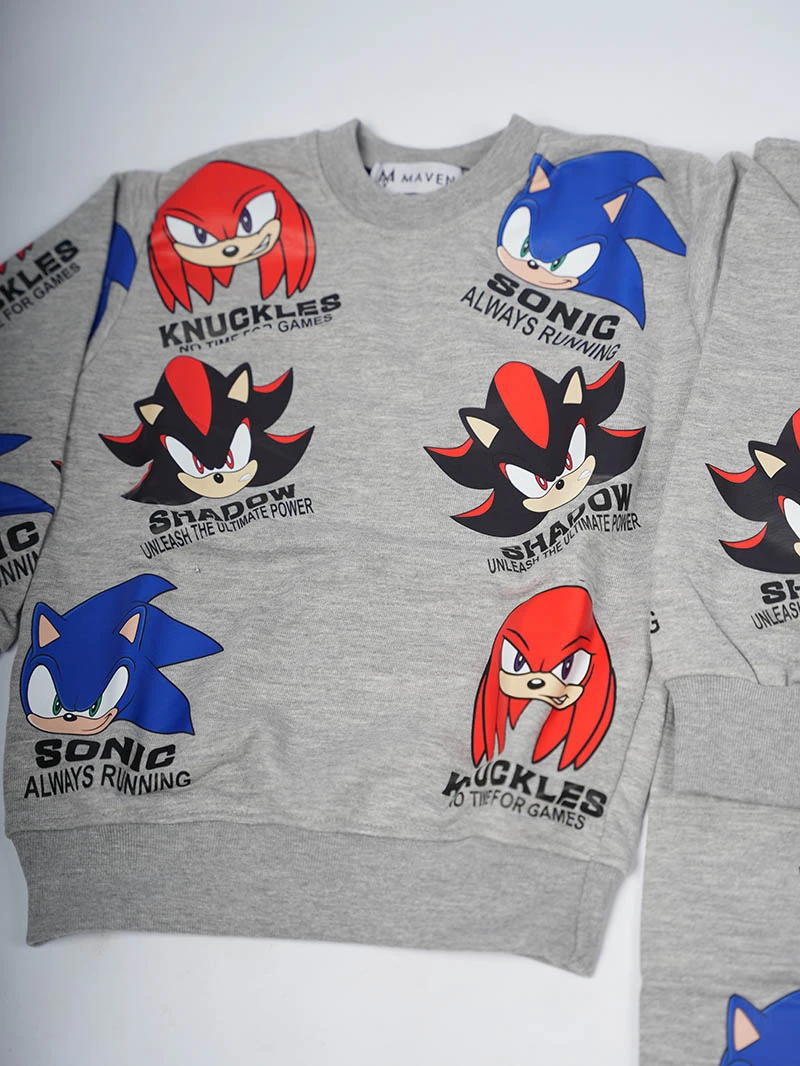 Ensemble 3D Sonic Gris en premuim montonet Turc-Ref-Sonic-Gris-2811