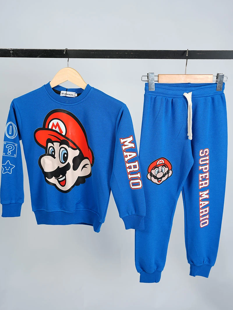 Ensemble 3D Super mario Bleu roi en premuim montonet Turc