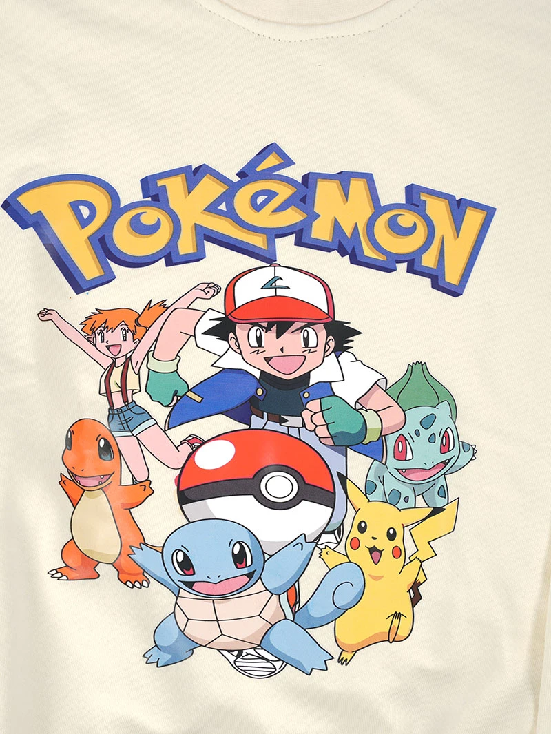 Ensemble 3D Pokemon Beige&bleu en premuim montonet Turc