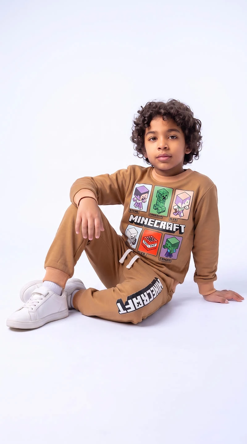 Ensemble 3D Minecraft Marron en premuim montonet Turc